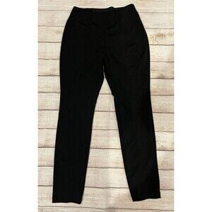 Womens Black Studio Works Flat Front Dress Pants Size 6